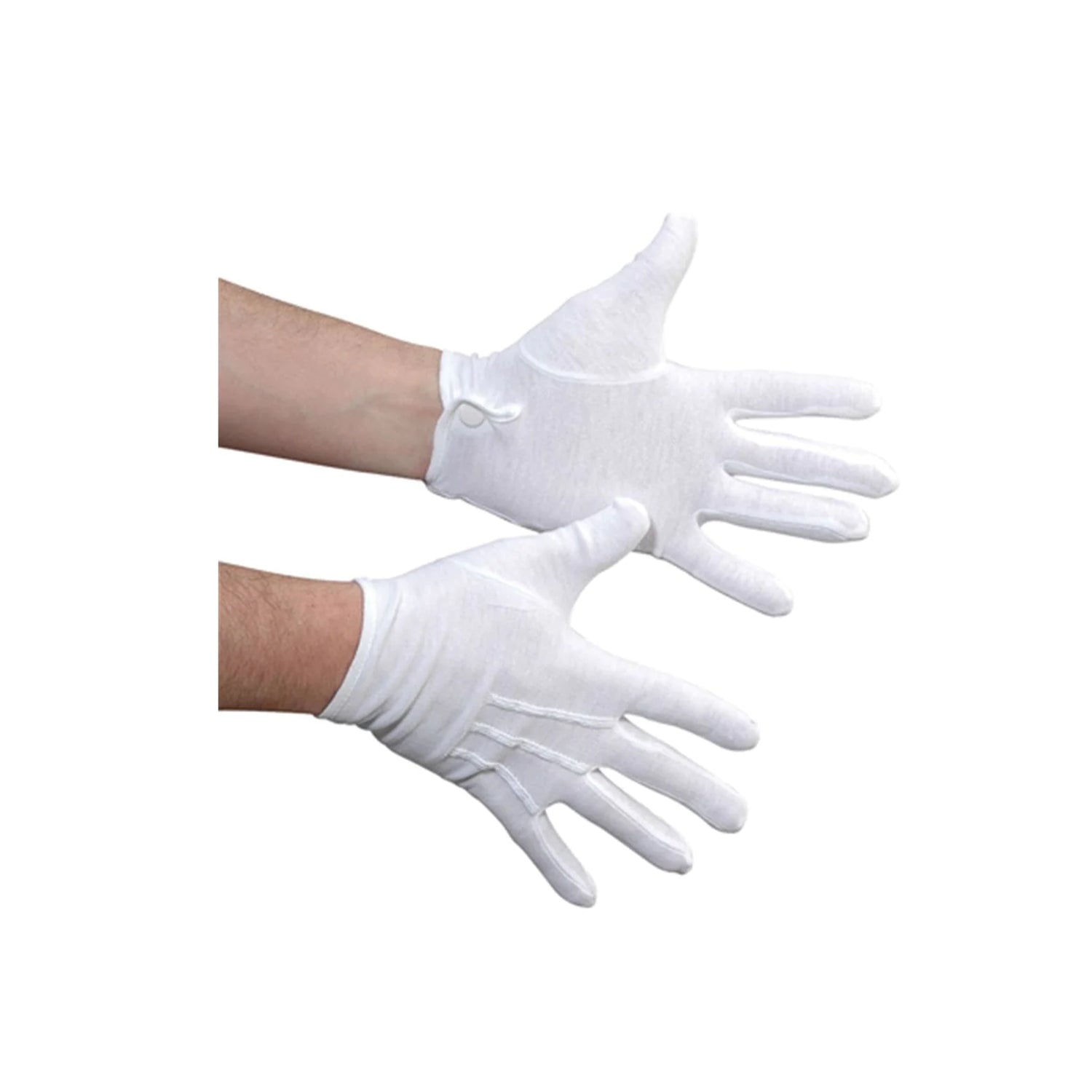 Cotton Military Gloves w/ Snap Closure