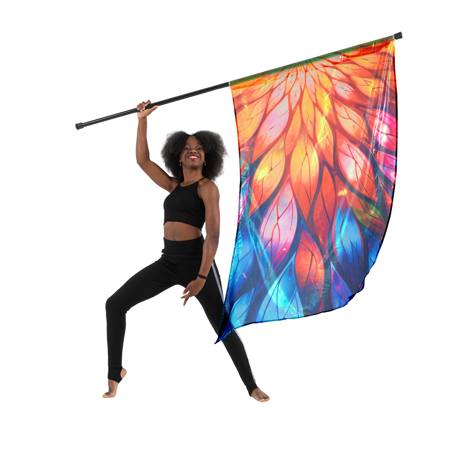 Printed Lamé Flags